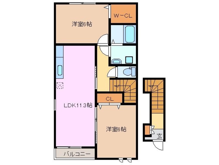 間取図 グランシャリオⅡ　Ｂ