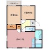 射場コーポＨ 2LDKの間取り