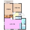 射場コーポＨ 2LDKの間取り