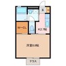 エクレール泰山　Ｂ 1Kの間取り