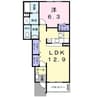 サンヒルズ　Ａ棟 1LDKの間取り