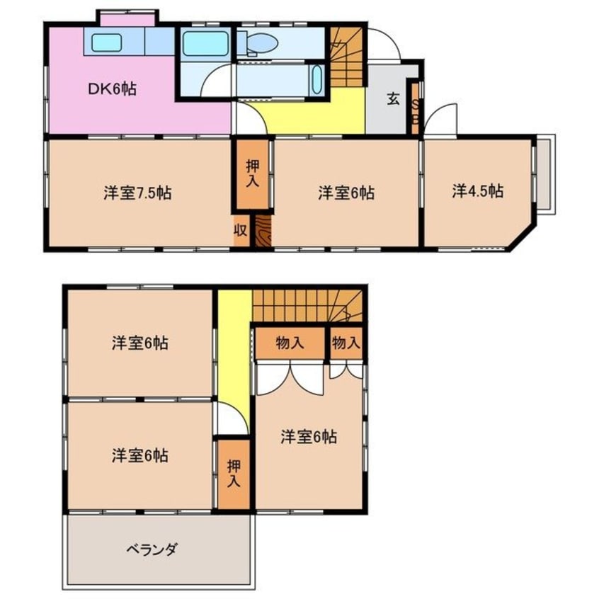 間取図 大世古A様貸家