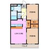 コンフォールハイランドⅡ 2LDKの間取り