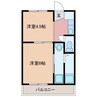 ヴィラナリー小俣２号棟 2Kの間取り