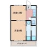 ヴィラナリー小俣２号棟 2Kの間取り