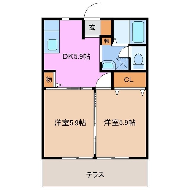 間取り図 セゾンクレールＢ