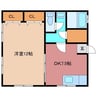 倉田山ハイツ 1DKの間取り