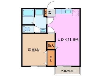 間取図 エスポワール神社　Ｂ棟