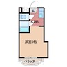 レジデンス岡本 1Kの間取り