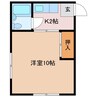 ホワイトホーム 1Kの間取り