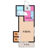 サンシャインA 1Kの間取り
