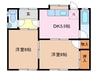 濱口アパート 2Kの間取り