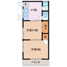 岡電荘 2Kの間取り
