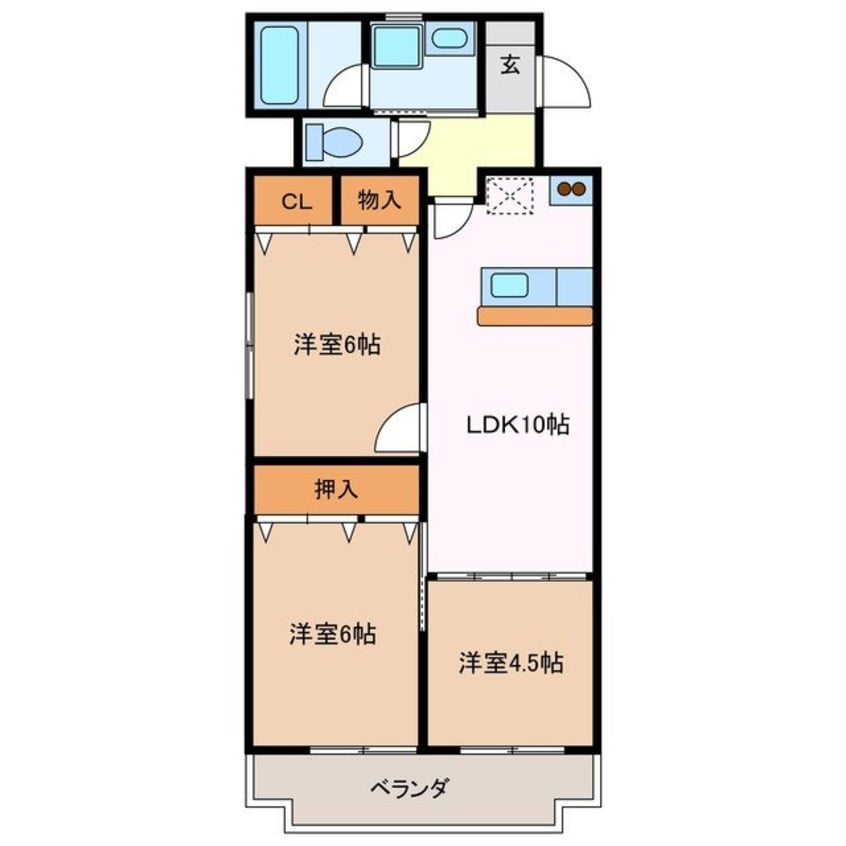 間取図 エスペランサ磯部