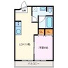 メゾン花菱 1LDKの間取り