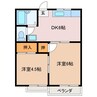 コリーヌ伊勢 2Kの間取り