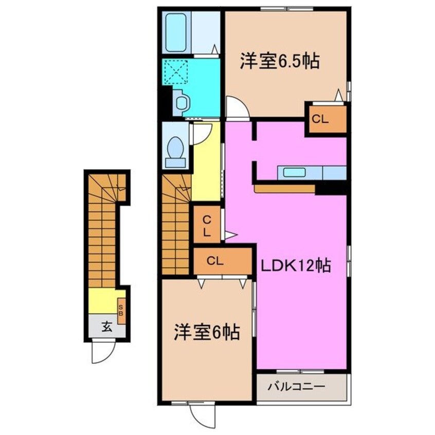 間取図 サンヒルズ　Ｂ棟