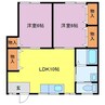 山雄 2LDKの間取り