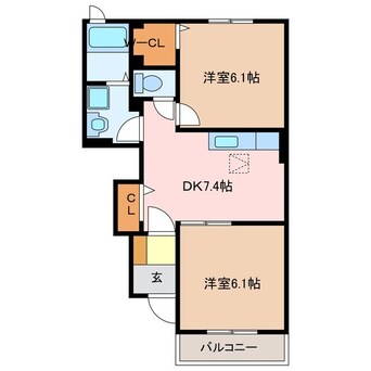 間取図 レガンス・サカ