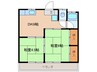 蓬莱荘 2DKの間取り