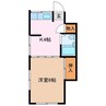 小田川ハイツ 1Kの間取り
