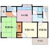 千歳荘（宮前529-1）　2 3Kの間取り
