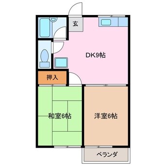 間取図 ヴィレッジ横山Ａ