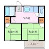 ハイツ池田 2DKの間取り