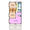 ピュアタウンⅡ 2LDKの間取り