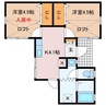 ｙｏｔｓｕｂａ 1Kの間取り