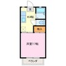 Myフォーブル西B棟 1Kの間取り