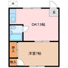 ななぞうアパート 1DKの間取り