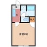 フォレスタ伊勢 1Kの間取り