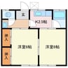 松本テナント 2Kの間取り