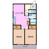 カーサアテナ 2LDKの間取り