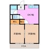 白石山ハイツ 2DKの間取り