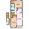 エスポワ　ドゥ　サントゥール 2LDKの間取り
