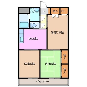 間取図 ドミール橋爪