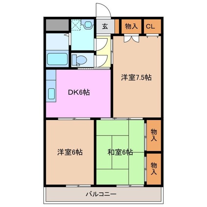 間取図 ドミール橋爪