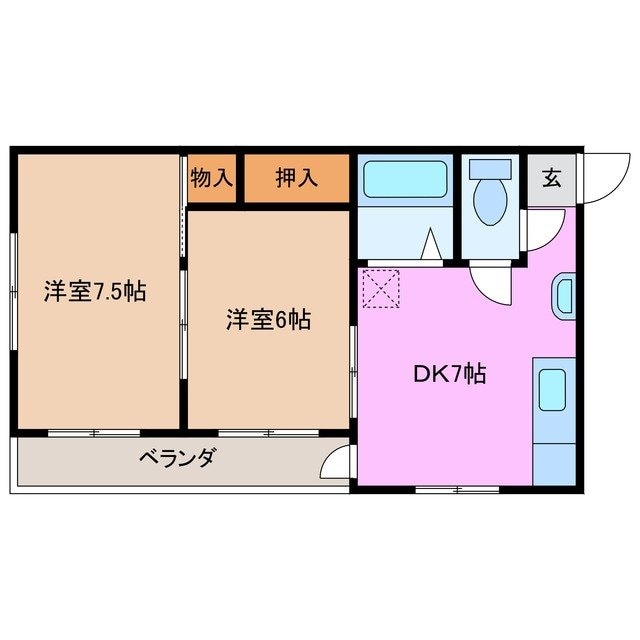 間取り図 コーポ川向井