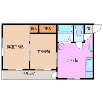 間取図 コーポ川向井
