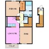スノーベル 2LDKの間取り