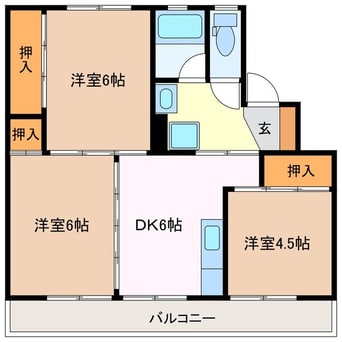 間取図 ビレッジハウス伊勢南部1号棟