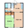 コーポ橋本 2Kの間取り
