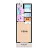 スリーベル 1DKの間取り