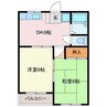 ISRビル（鵜方） 2DKの間取り