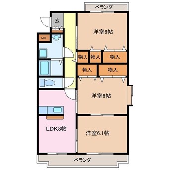 間取図 ファームガーデン利平治　B棟