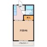 つきみそう 1Kの間取り