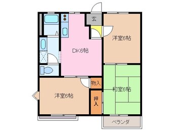 間取図 ネオハイツオークＤ棟
