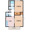 セジュール一番館 2DKの間取り
